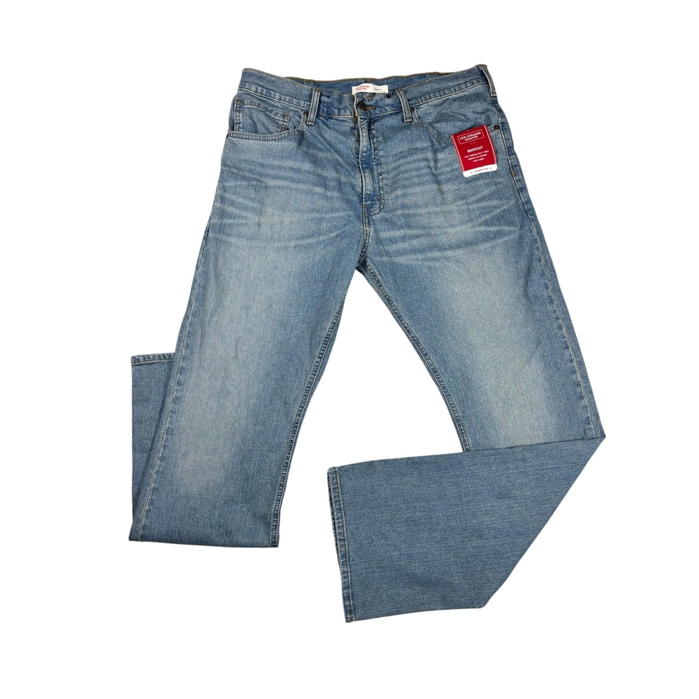 NEW Levi Strauss Signature Mens Bootcut Ultimate Flex Jeans Blue W36 L32